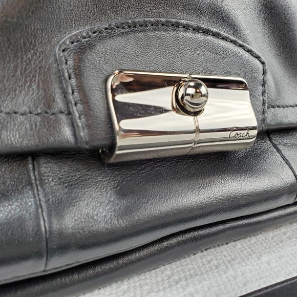 Coach Black Leather Satchel Bag - Picture 2 of 8